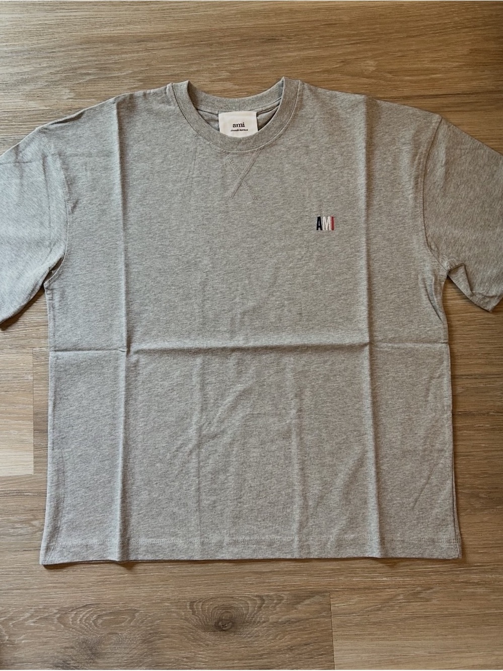 Ami Paris Heather Grey T-Shirt Size M/L